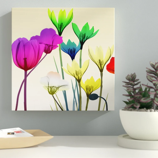 Floral Calm Pop Mate - Wrapped Canvas Graphic Art Print