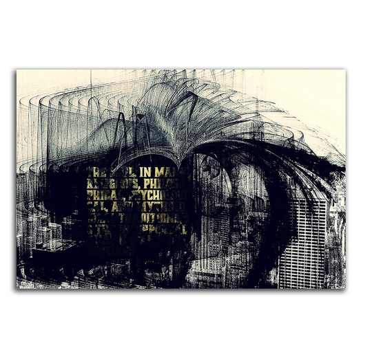 Enigma 066 Abstract Graphic Art Print on Canvas