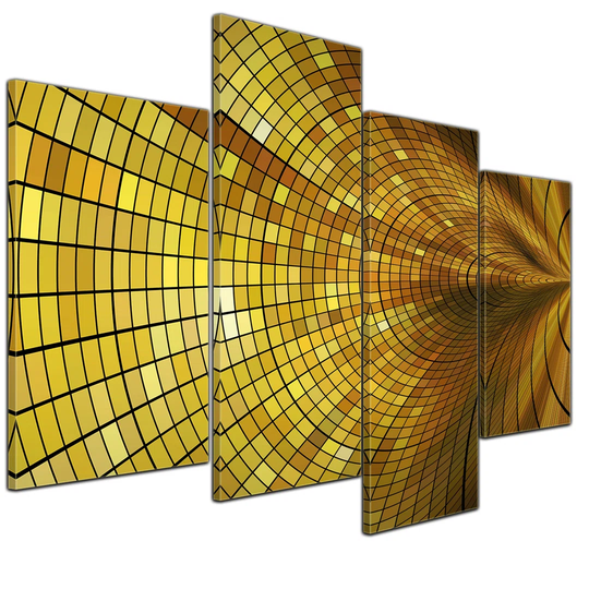 Abstract Background 4-Piece Graphic Art on Canvas Set
