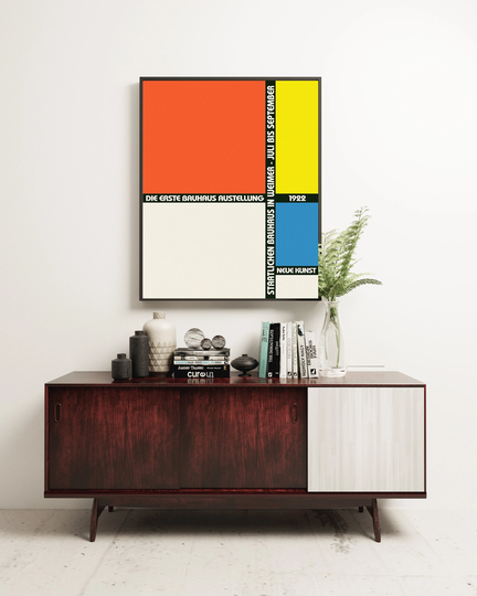 Bauhaus Exhibition Poster, Print, Graphic Art Poster, Vintage Print
