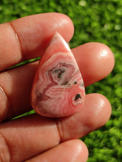 Natural Rhodochrosite Cabochon 34x22 Mm Pear 50 Cts Loose Gemstone Best For Jasper Pendant Macrame & Silver Jewelry Polish