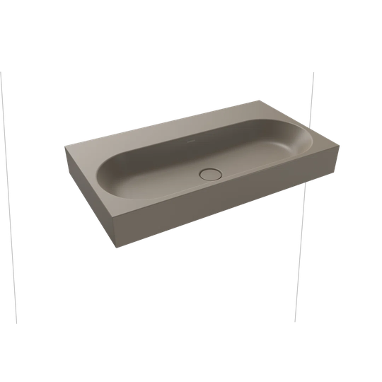 Centro Grey Steel Enamel Rectangular Bathroom Sink