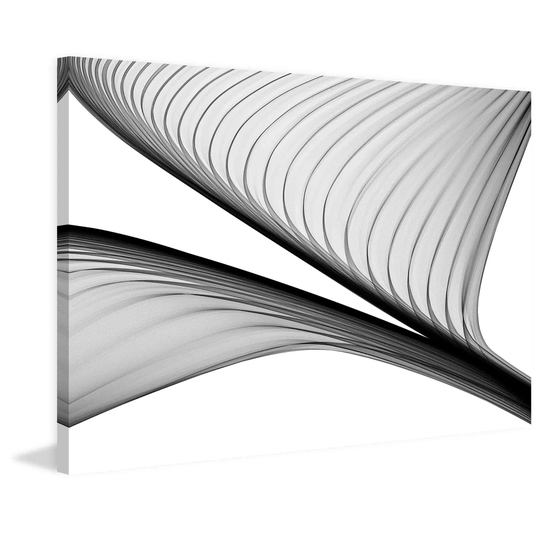 Abstract Black and White 21-37-04 by Irena Orlov - Wrapped Canvas Graphic Art Print