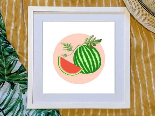 Watermelon Art Print, Archival Fine Seasonal Print