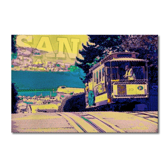 San Francisco - Graphic Art Print on Canvas