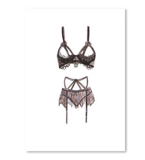 Black Underwear - Unframed Graphic Art on Paper