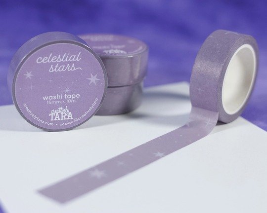 Celestial Stars - Purple Washi Tape