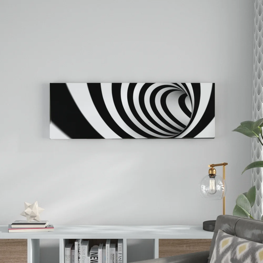 3D Swirl Framed Graphic Art on Canvas