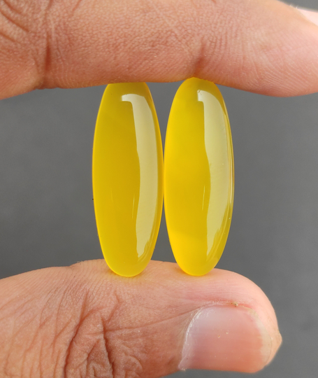 Mango Chalcedony, Chalcedony Cabochon, Gemstone Pair 7x14 To 12x36 Mm All Size Cabochon Pair, Earring Gemstone, Chalcedony Stone, Earring