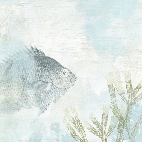 Silver Swimmer - Wrapped Canvas Graphic Art Print
