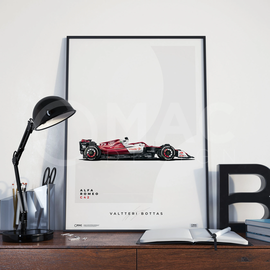 Alfa Romeo C42 2022 Formula 1 Poster | Valtteri Bottas F1