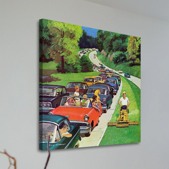 The Lawn Mower - Wrapped Canvas Graphic Art Print