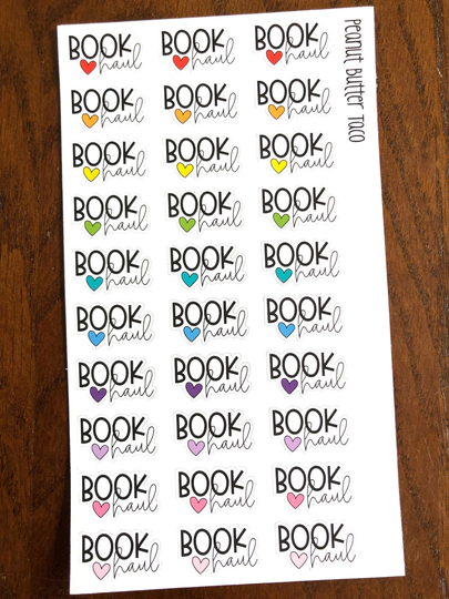 Book Haul Planner Stickers - Bookworm Reading Lover Books