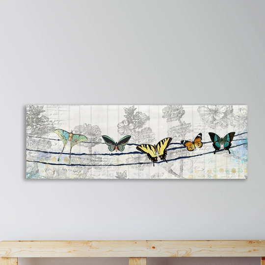 Butterfly Day by Kimberly Allen - Wrapped Canvas Panoramic Graphic Art Print