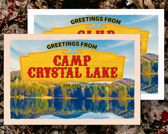 Camp Crystal Lake Postcard - Friday The 13Th Jason Voorhees Collectible Horror Movie Lover Unique Gift Idea Bookmark Art Print