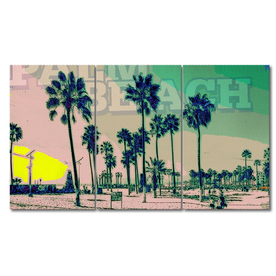 Palm Beach 3 Piece Graphic Art on Canvas Set
