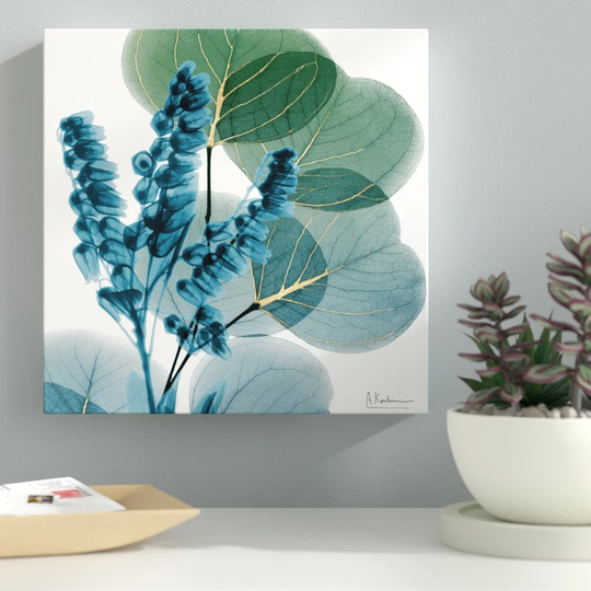 Golden Lilly of Eucalyptus - Wrapped Canvas Graphic Art Print
