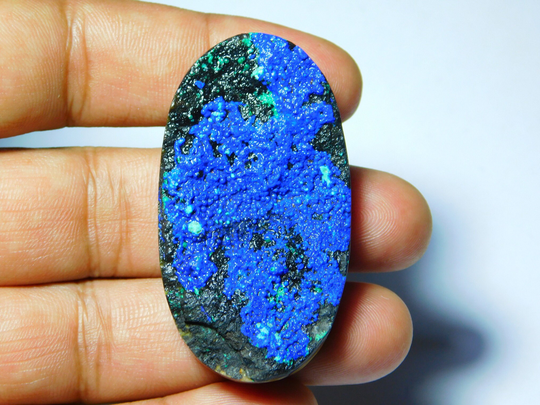 Rare Collection Of Very & Gorgeous Azurite Malachite Druzy High Quality Cabochon, Natural Loose Gemstone 137Cts.(53x29mm