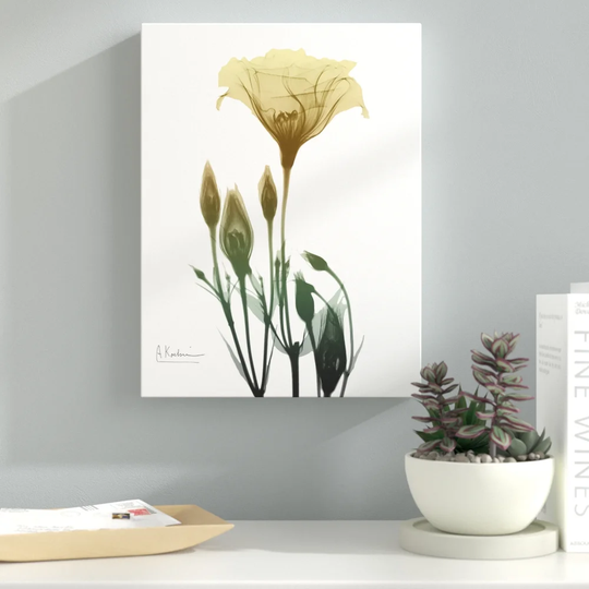 Ocre Bloom 2 - Wrapped Canvas Graphic Art Print