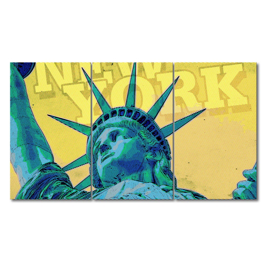 New York Taxi 3 Piece Graphic Art on Canvas Set