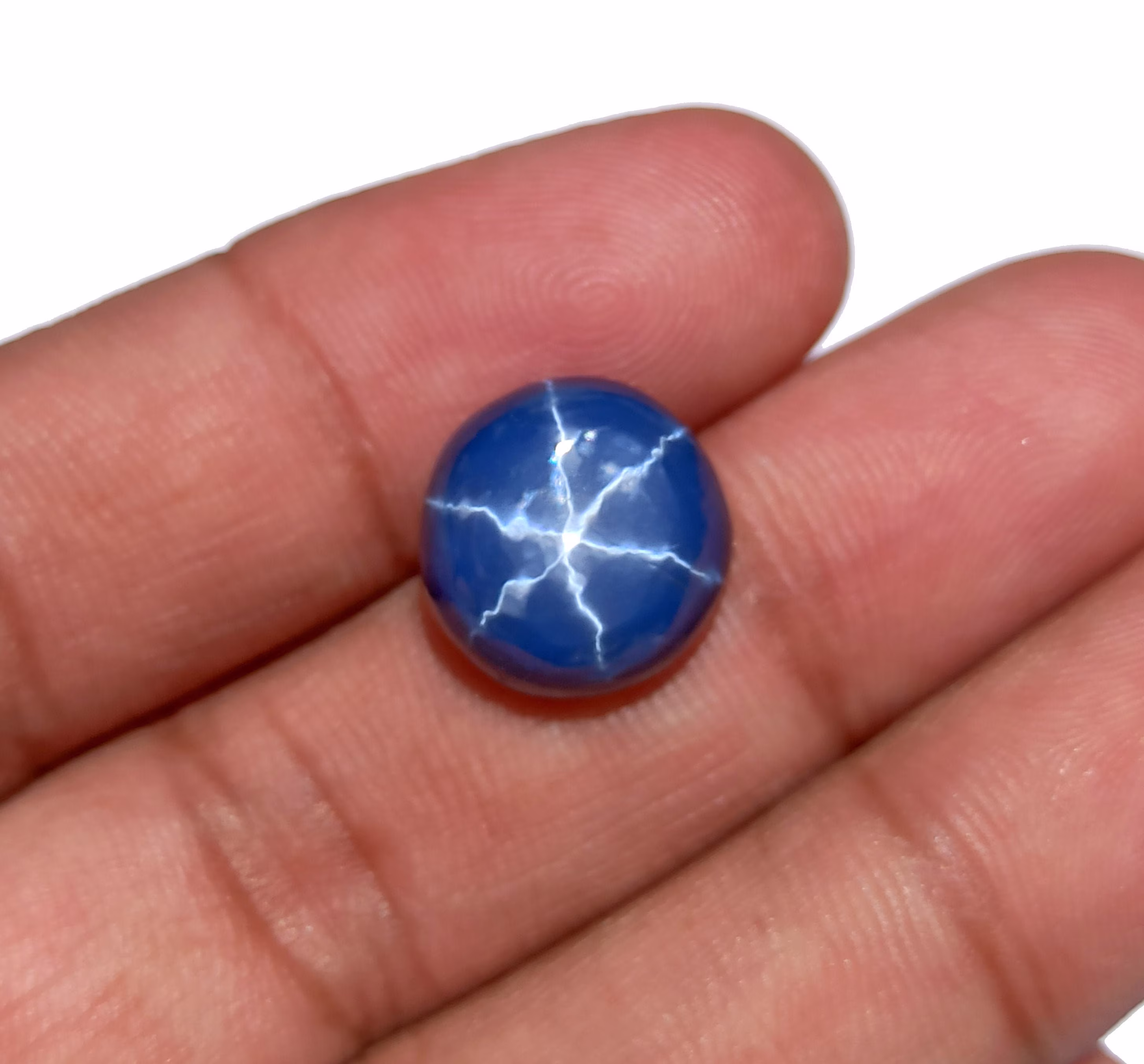 12.45 Cts Linde Star Blue Sapphire-Star Sapphire Gemstone-Genuine Round Shape Cabochon-Aaa Loose Stone-13x13 Mm