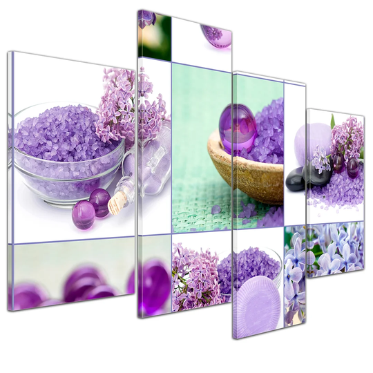 Spa Collage 4-Piece Graphic Art on Canvas Set