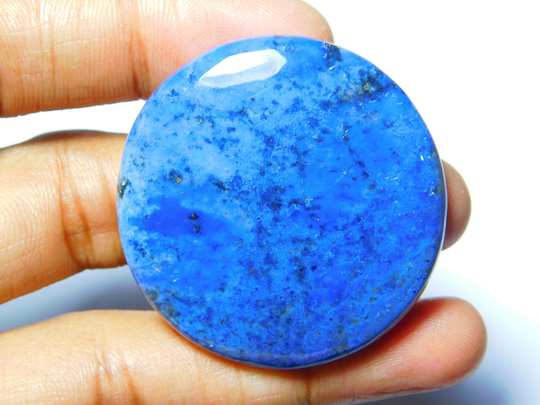 A Rare Quality Dumortierit Quartz Cabochons, Top Quality Loose Gemstone 95Cts. | 41x40mm