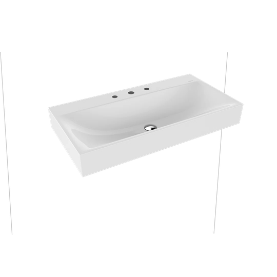 Manhattan Metal Rectangular Wall Hung Basin Bathroom Sink