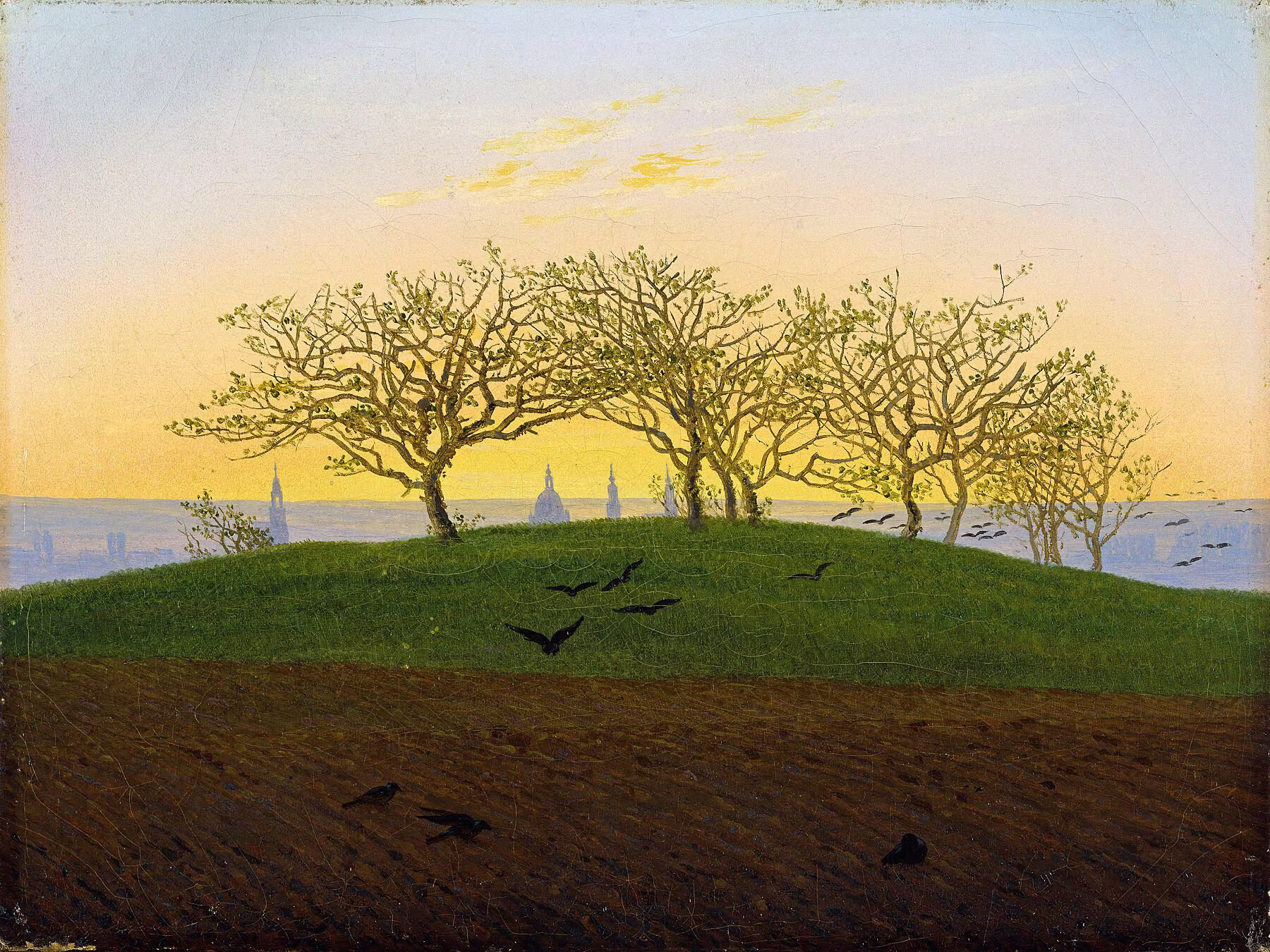 Hills & Ploughed Fields Near Dresden Caspar David Friedrich - 1825