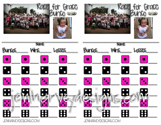 Custom Bunco Score Cards