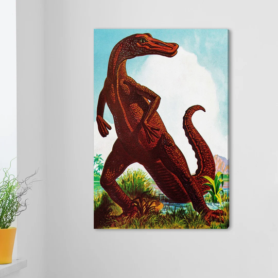 Dinosaur by Curtis - Wrapped Canvas Graphic Art Print