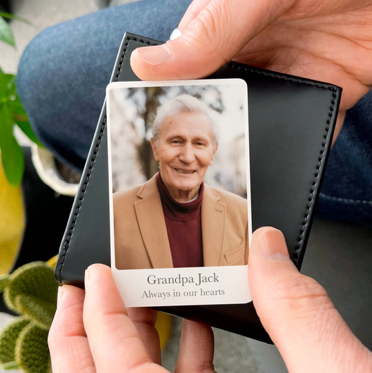 Personalised Photo Memorial Wallet Card - Remembrance Keepsake Gift