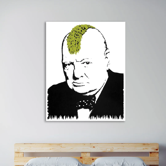 Churchill Turf War by Banksy - Wrapped Canvas Graphic Art Print
