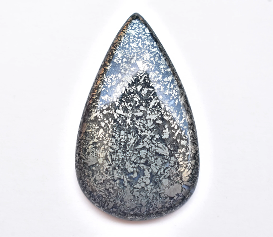 Natural Indonesian Rare Marcasite Cabochon Top Quality Aaa Jewellery Making Fancy Shape Gemstone 33x20x4 Mm 27.75 Ct. A126