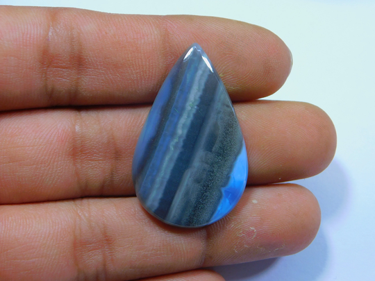 Beautiful Owhyee Blue Opal Gemstone Designer Natural Cabochon Gemstone, Loose Stone For Pendant 28Ct35x21mm#8665