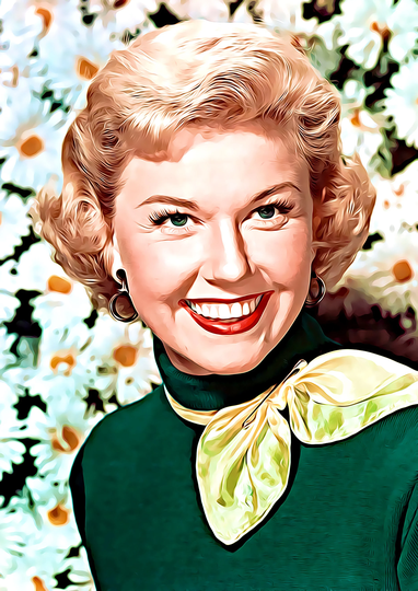 Doris Day Unique Graphic Art Illustration Print 02 | A4 Size - 210 X 297mm 8.5" 11.75