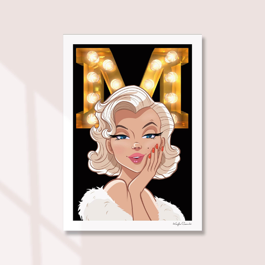 Marilyn Monroe Art Print | A4 Giclee Wall Decor Colourful