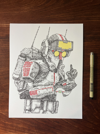 Tech Word Art Portrait Print | Clone Trooper