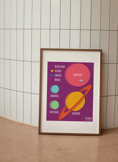 Solar System Educational Posters Art Print - 11x14