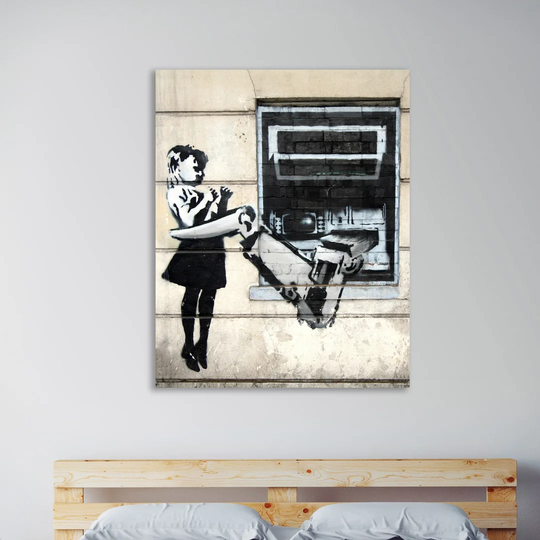 ATM with Robot Arm - Wrapped Canvas Graphic Art Print