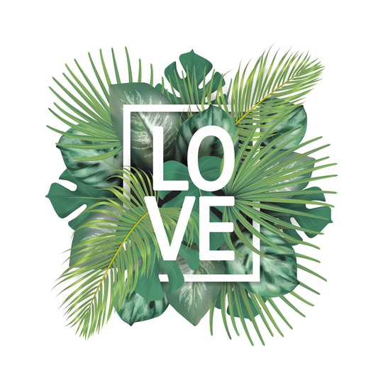 Jungle Love Graphic Art Print on Glass