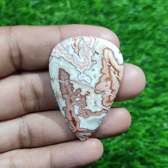 Rosetta Jasper Gemstone 46x31 Mm Pear Cabochon 56 Ct Smooth Pendant Necklace Making Jewelry Stone Handmade Polish