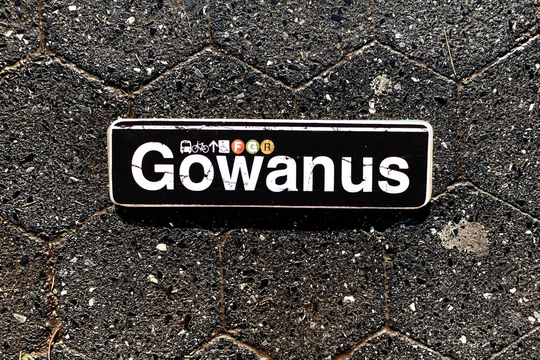 Gowanus Brooklyn New York City Neighborhood Hand Crafted Horizontal Wood Sign Subway Sign, Ny Decor, Nyc Art, Sign. Ny Gift