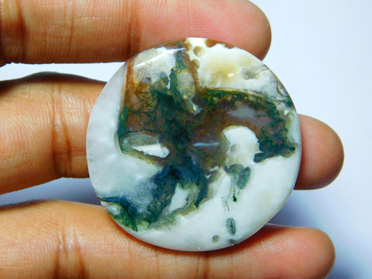Natural Tree Agate Gemstone, Top Quality Cabochons, Tree Semi Precious, Tree Loose Stone 62Cts.(37x37mm