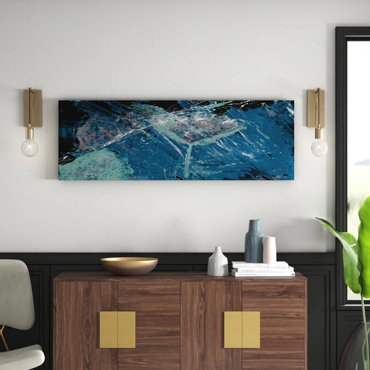 Enigma Panorama Abstract 690 Graphic Art Print on Canvas