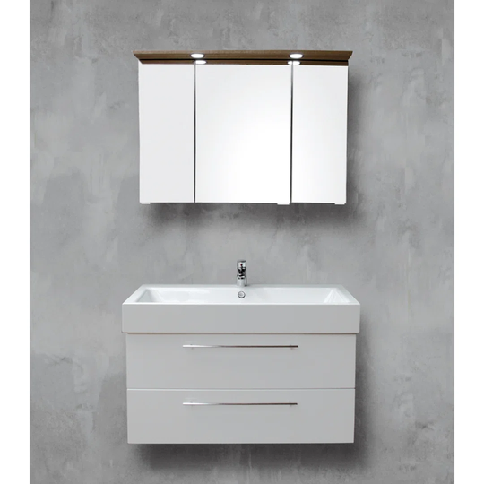 Bahama Beige Steel Enamel Rectangular Countertop Bathroom Sink with Overflow