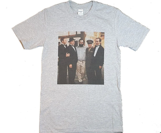 Francis Ford Coppola, Al Pacino, Marlon Brando, Cast Of The Godfather Grey T-Shirt Sizes S-3xl | Personalisation Available Upon Request
