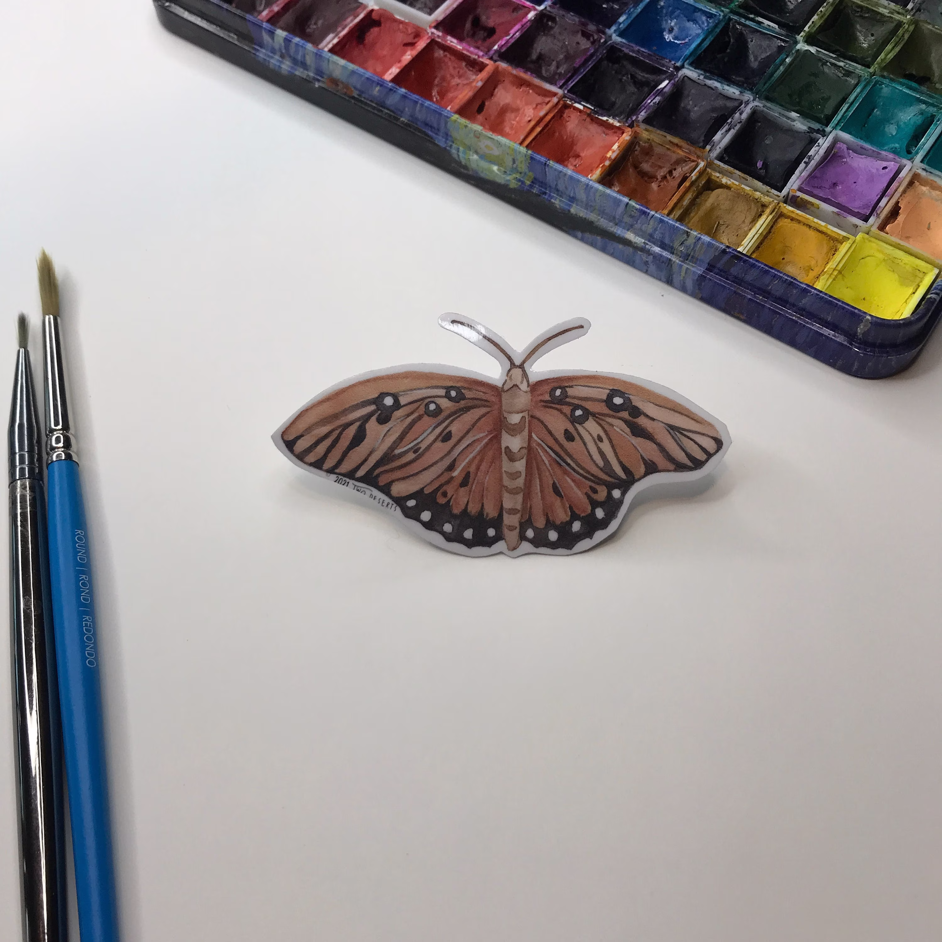 Vinyl Milkweed Butterfly Sticker Decal - Durable Weatherproof For Laptop, Water Bottle, Planner-Arizona Wildlife Series