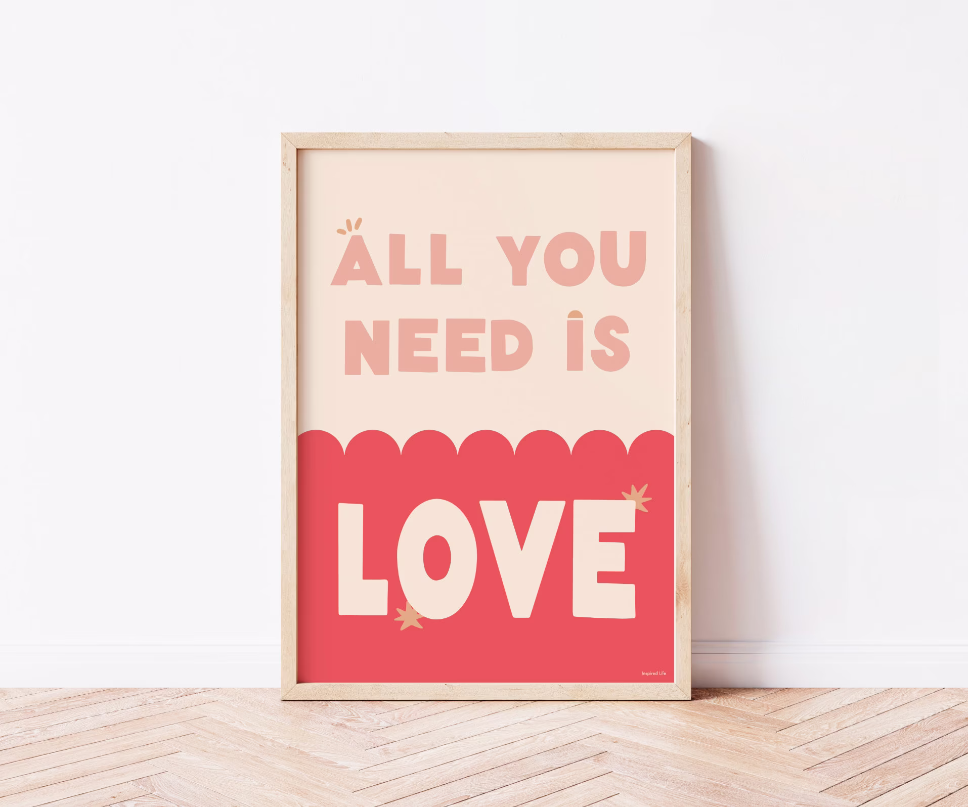 Love Print, Valentines Gift, Children's Room Decor, Wall Art, Typography, Nursery Prints, Kids Play Room, A3 A4 A5 A6, Colourful