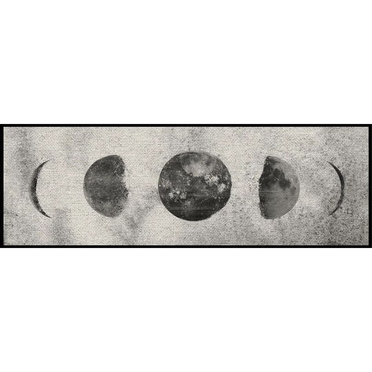 Phases of the Moon I - Floater Frame Graphic Art Print on Canvas